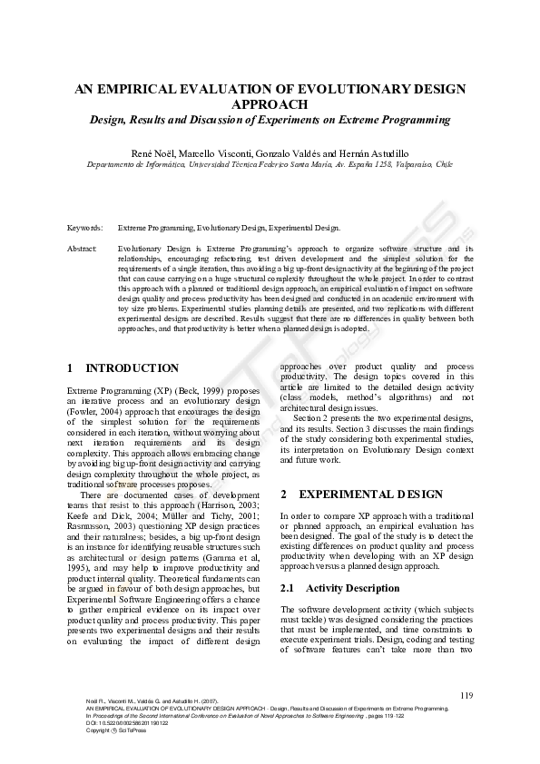 (PDF) AN EMPIRICAL EVALUATION OF EVOLUTIONARY DESIGN APPROACH - Design ...