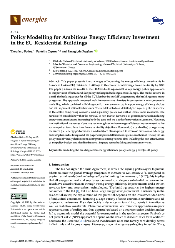 (PDF) Policy Modelling for Ambitious Energy Efficiency Investment in ...