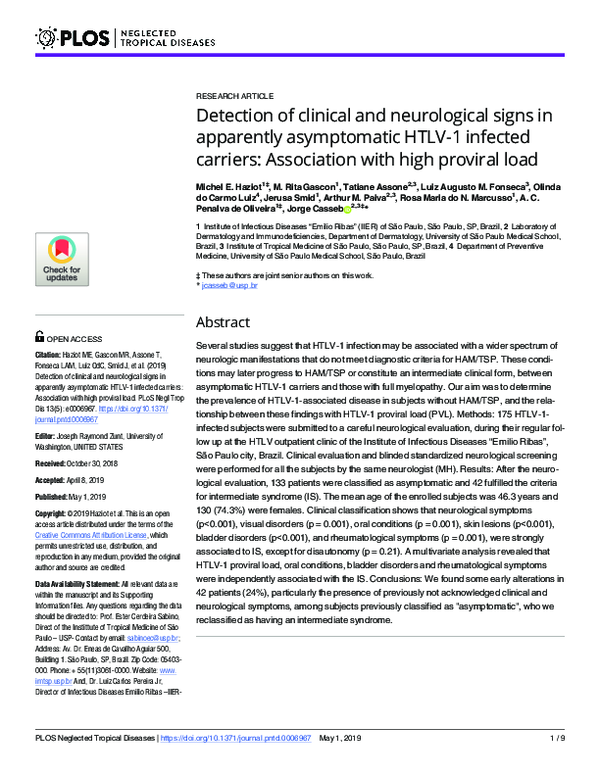 (PDF) Detection of clinical and neurological signs in apparently ...