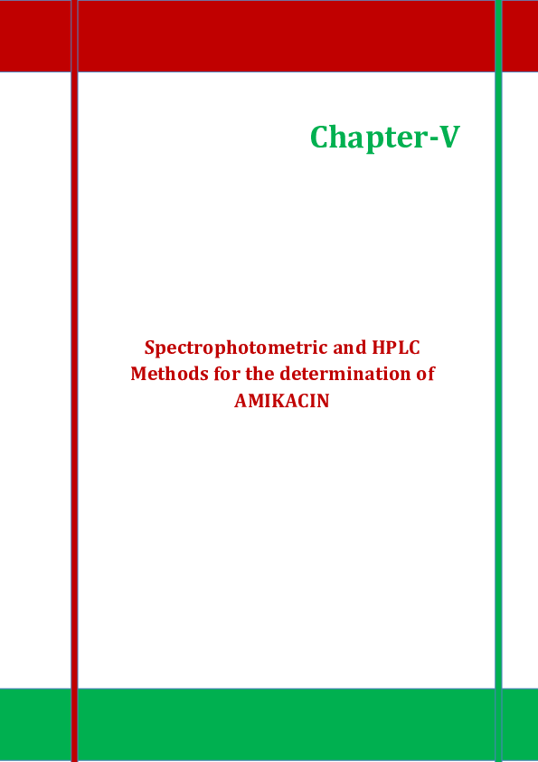 (PDF) spectrophotometric and HPLC methods for the determination of ...