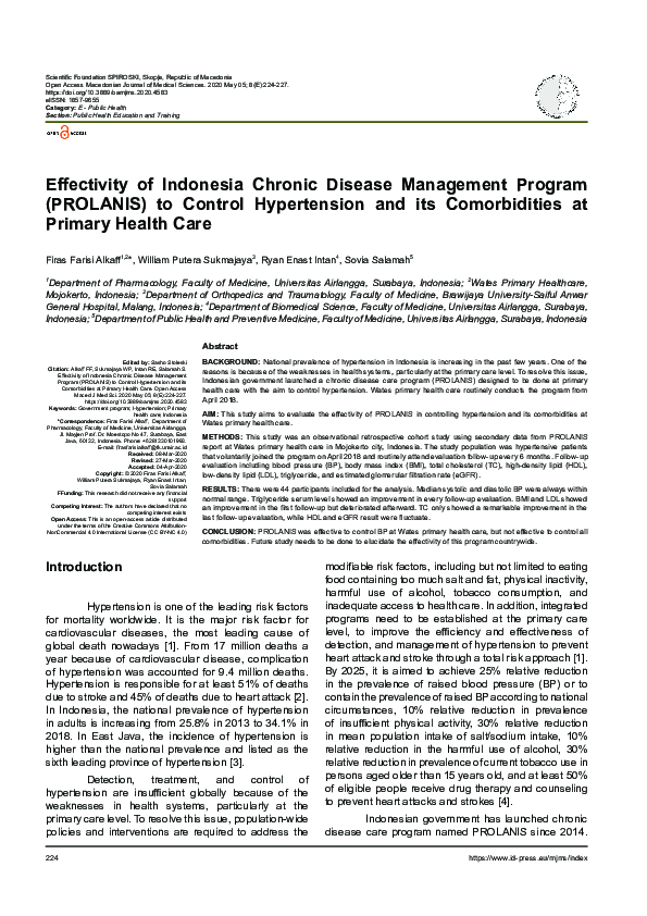 (PDF) Effectivity of Indonesia Chronic Disease Management Program ...