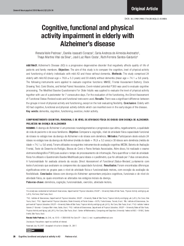 (PDF) Cognitive, functional and physical activity impairment in elderly ...