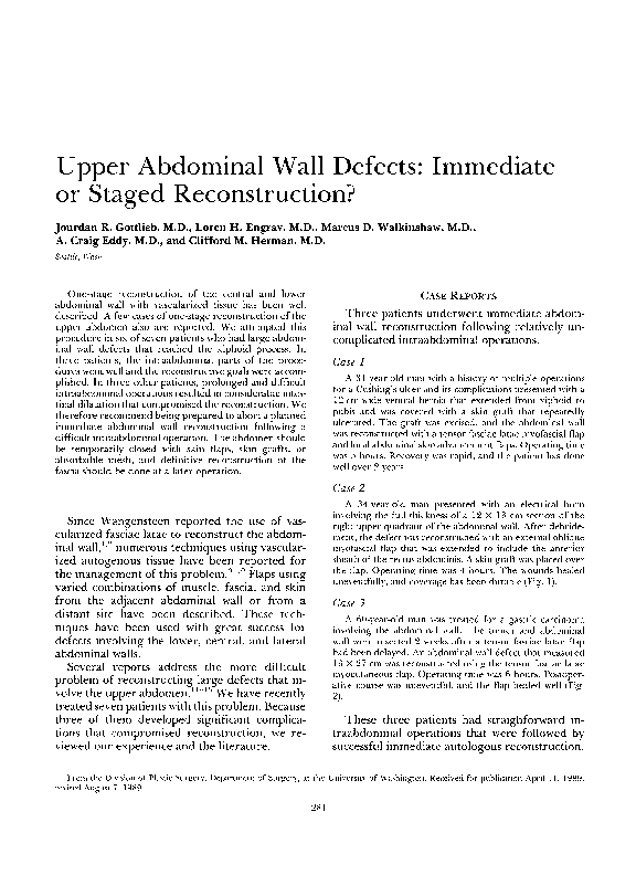 (PDF) Upper Abdominal Wall Defects