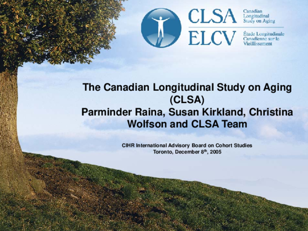 (PDF) The Canadian Longitudinal Study on Aging (CLSA)