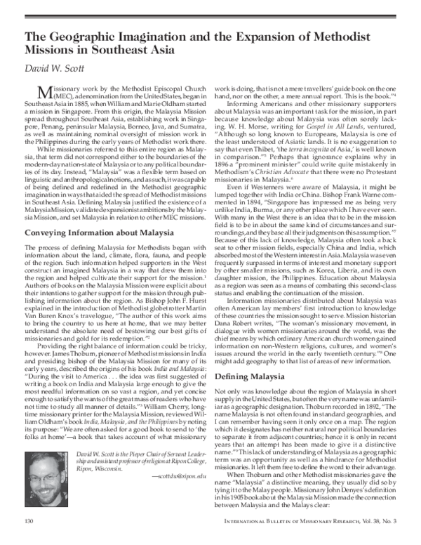 (PDF) The Geographic Imagination and the Expansion of Methodist ...
