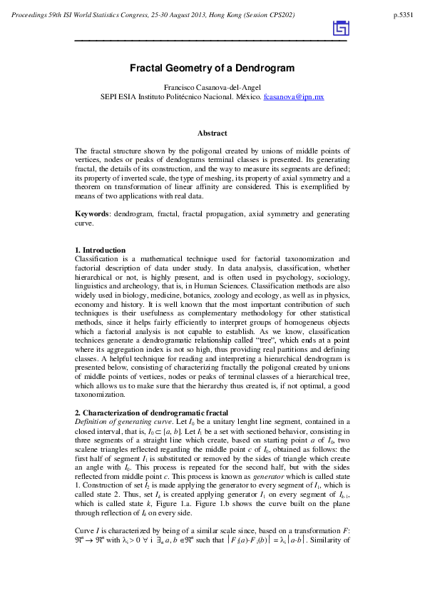 (PDF) Fractal Geometry of a Dendrogram