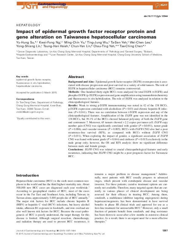 (PDF) Impact of epidermal growth factor receptor protein and gene ...