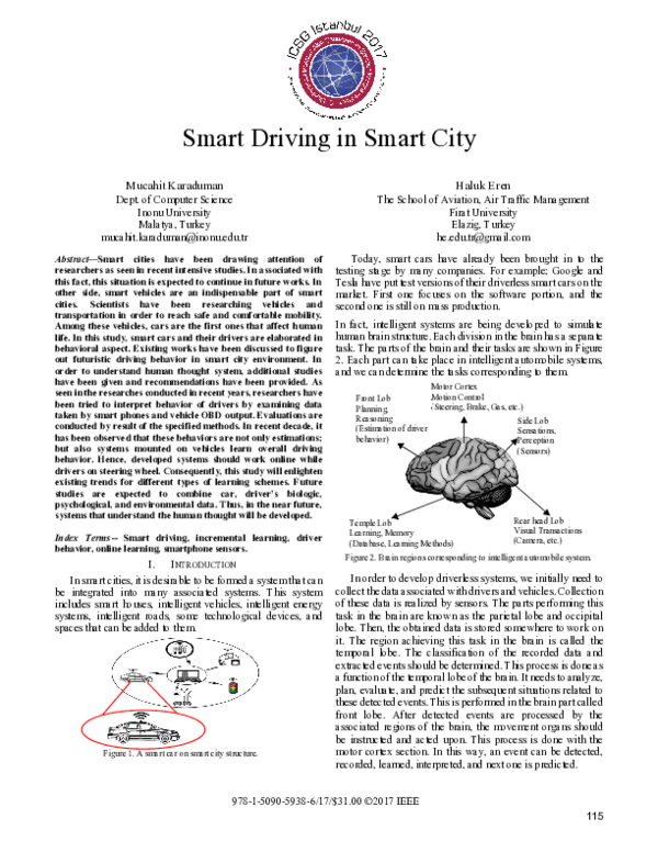 (PDF) Smart driving in smart city