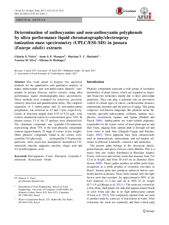 (PDF) Determination of anthocyanins and non-anthocyanin polyphenols by ...