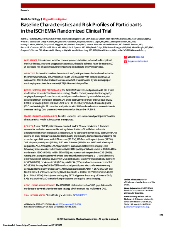 (PDF) Baseline Characteristics and Risk Profiles of Participants in the ...