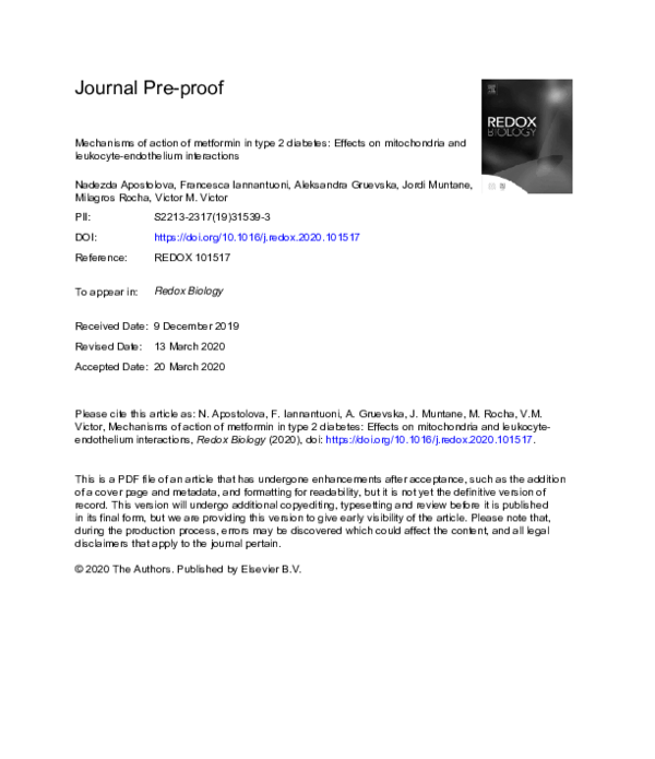(PDF) Mechanisms of Action of Metformin in Type 2 Diabetes and ...