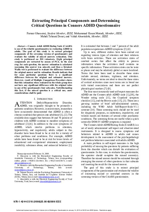 (PDF) Extracting principal components and determining critical ...