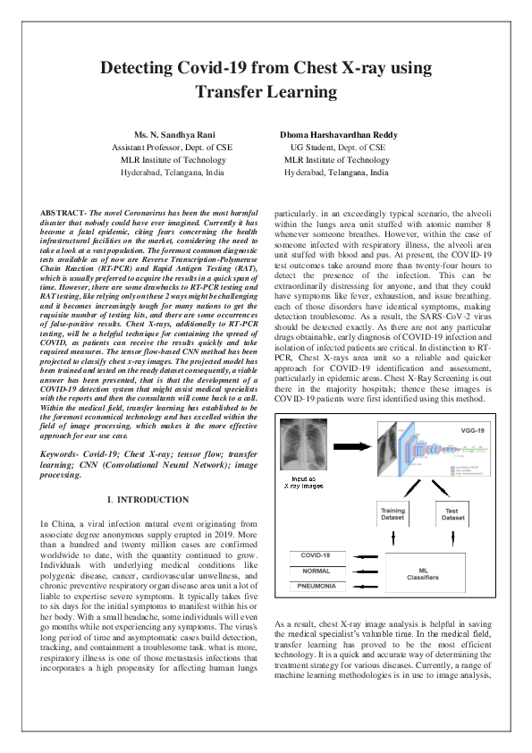 (PDF) Detecting Covid-19 from Chest X-ray using Transfer Learning