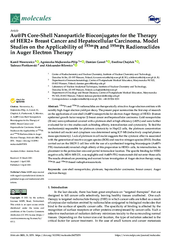 (PDF) Au@Pt Core-Shell Nanoparticle Bioconjugates for the Therapy of ...