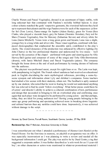 (PDF) Hamnet Review