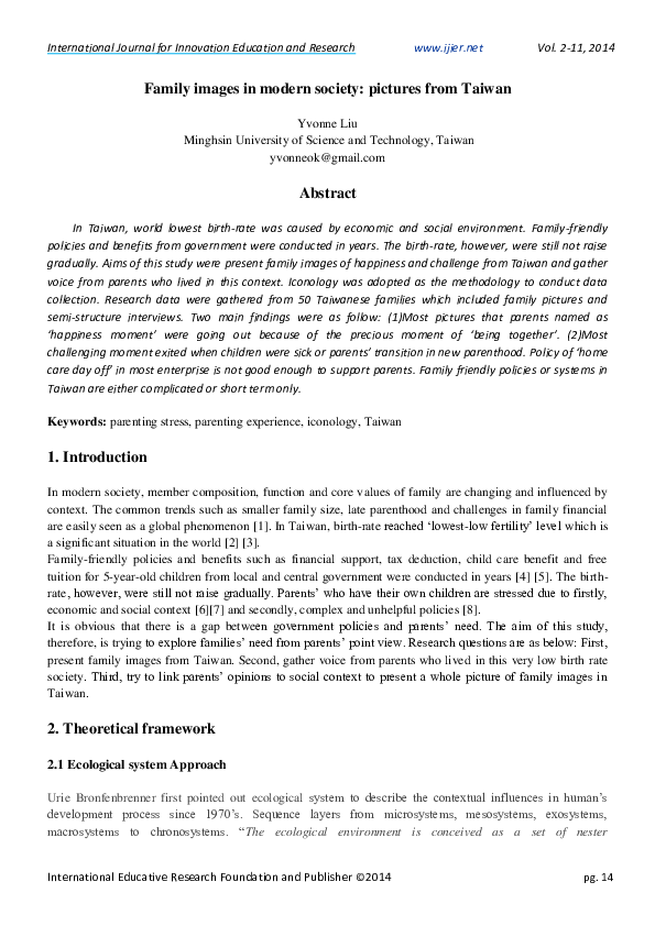 (PDF) Family images in modern society