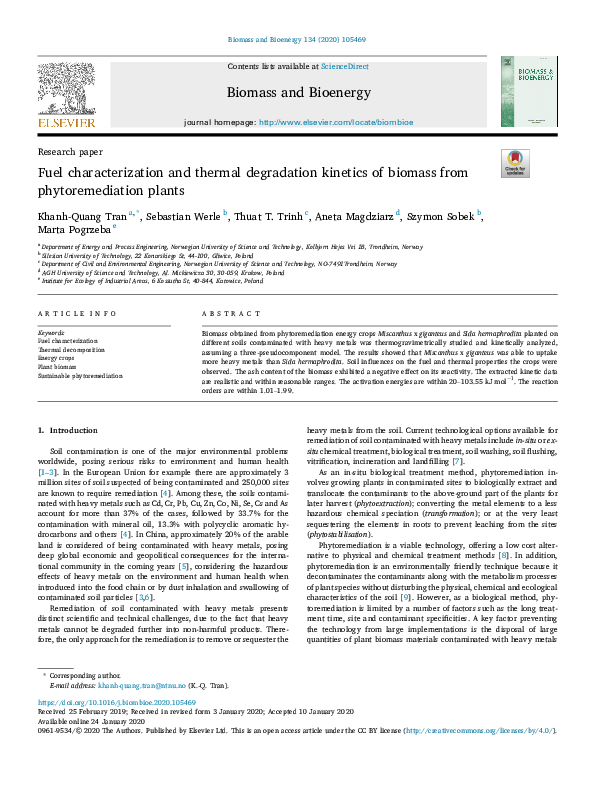 (PDF) Fuel characterization and thermal degradation kinetics of biomass ...