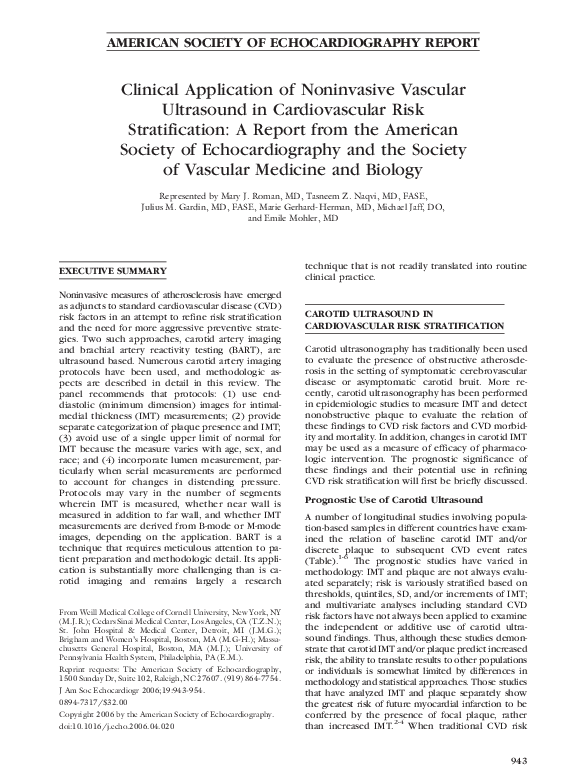 (PDF) American Society of Echocardiography Report