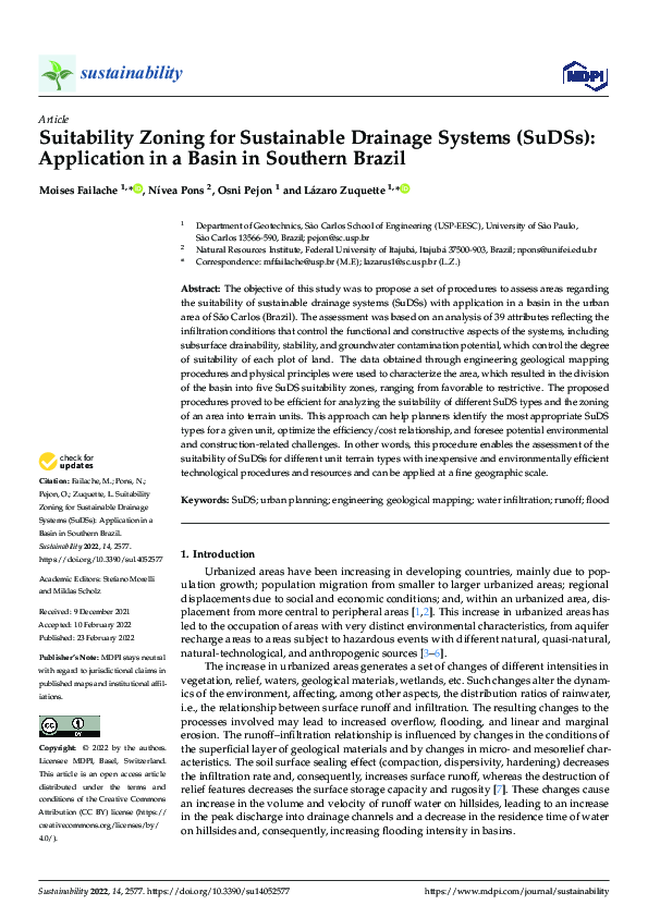 (PDF) Suitability Zoning for Sustainable Drainage Systems (SuDSs ...