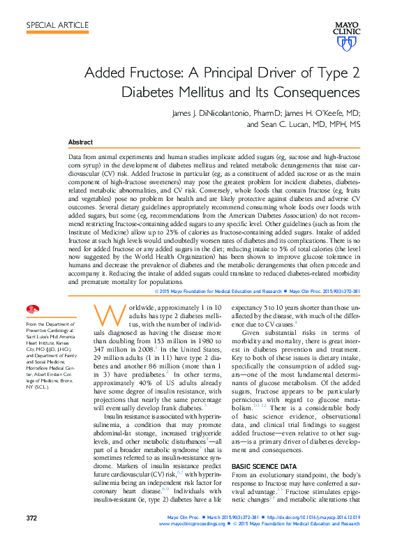 (PDF) Added Fructose | Sean Lucan - Academia.edu