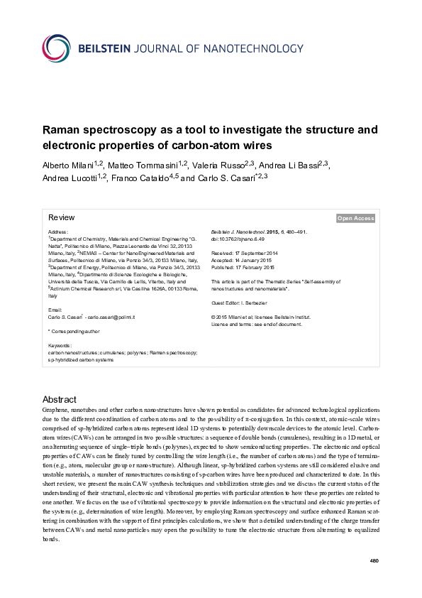 (PDF) Raman spectroscopy as a tool to investigate the structure and ...