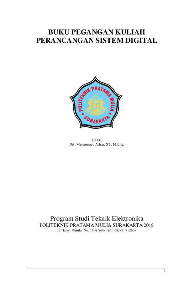 (PDF) BUKU PEGANGAN KULIAH PERANCANGAN SISTEM DIGITAL