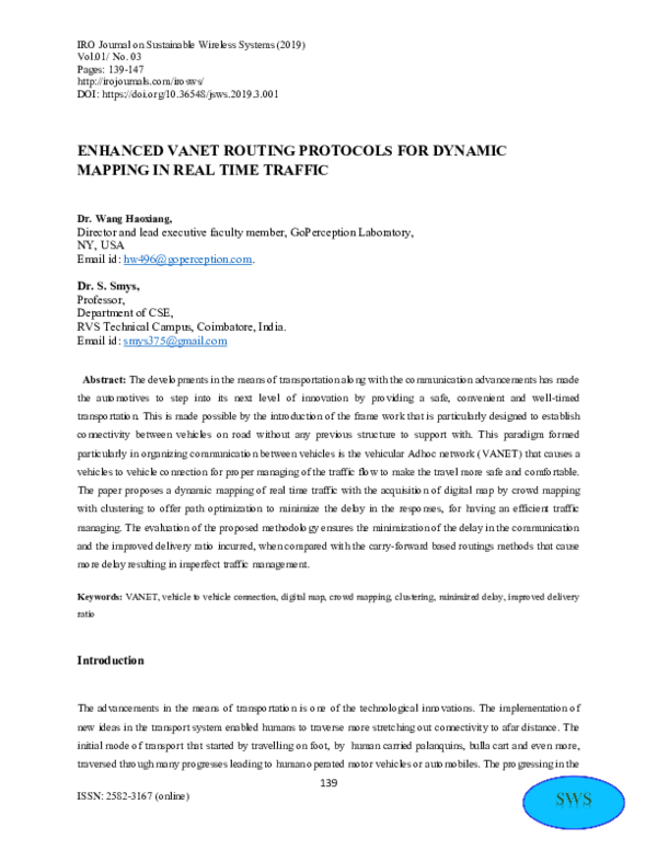 (PDF) A Taxonomy Of Routing Protocols In VANET