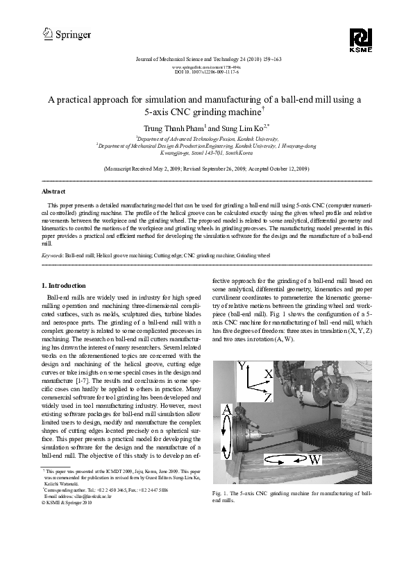 (PDF) A practical approach for simulation and manufacturing of a ball ...
