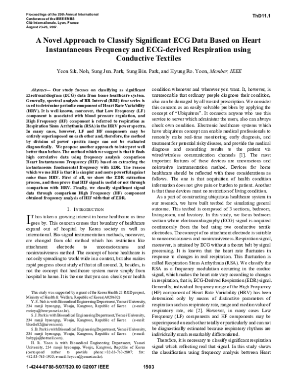(PDF) A Novel Approach to Classify Significant ECG Data Based on Heart ...