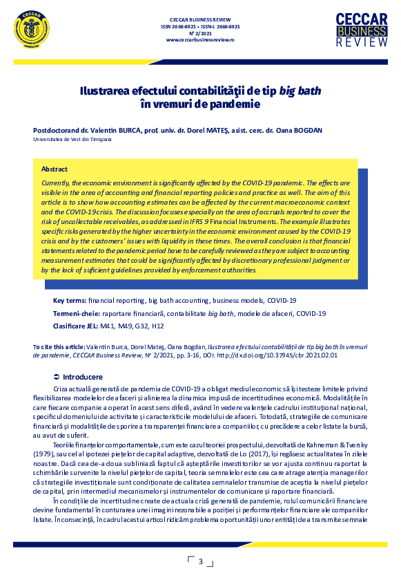 (PDF) Exemplifying the Effect of Big Bath Accounting in the Pandemic