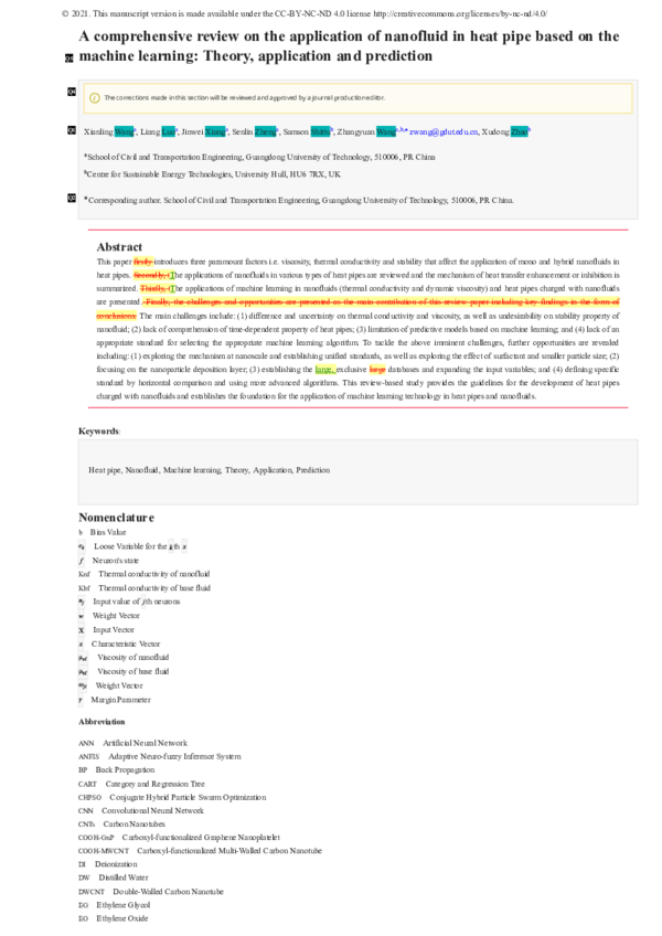 (PDF) A comprehensive review on the application of nanofluid in heat ...