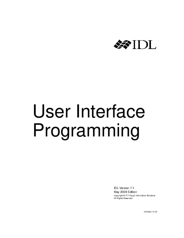 (PDF) User interface programming I
