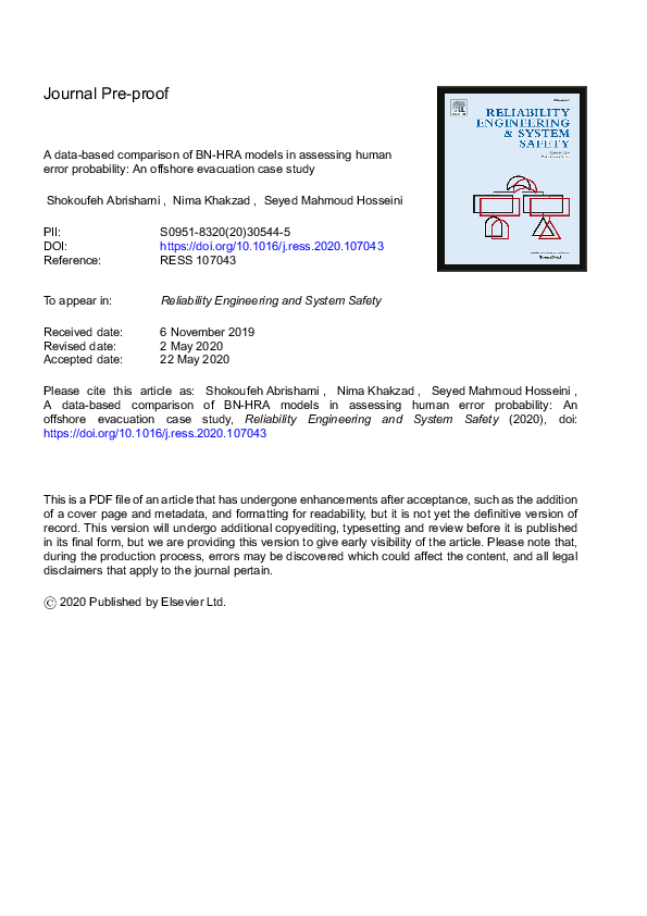 (PDF) A data-based comparison of BN-HRA models in assessing human error ...