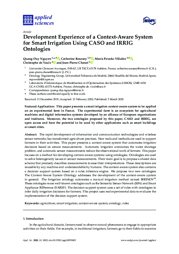 (PDF) Development Experience of a Context-Aware System for Smart ...