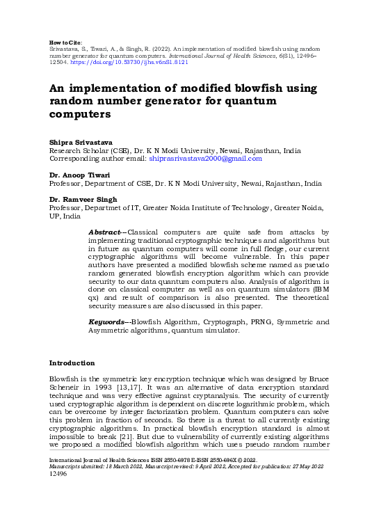 (PDF) Implementation of Modified Blowfish Using Random Number Generator ...