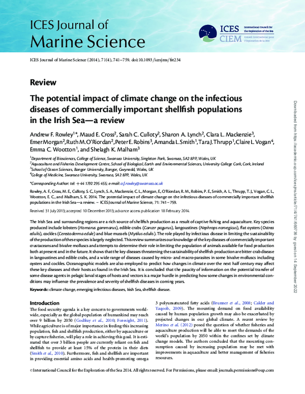 (PDF) The potential impact of climate change on the infectious diseases