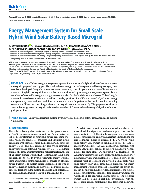 (PDF) Energy Management System for Small Scale Hybrid Wind Solar ...