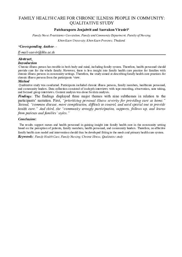 (DOC) Family Health Care for Chronic Illness People in Community ...