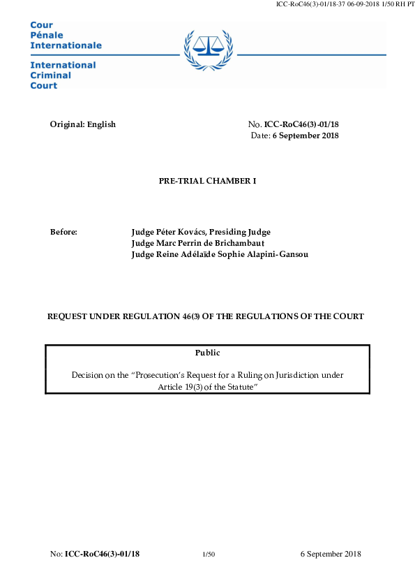 (PDF) Request under Regulation 46(3) of the Regulations of the Court