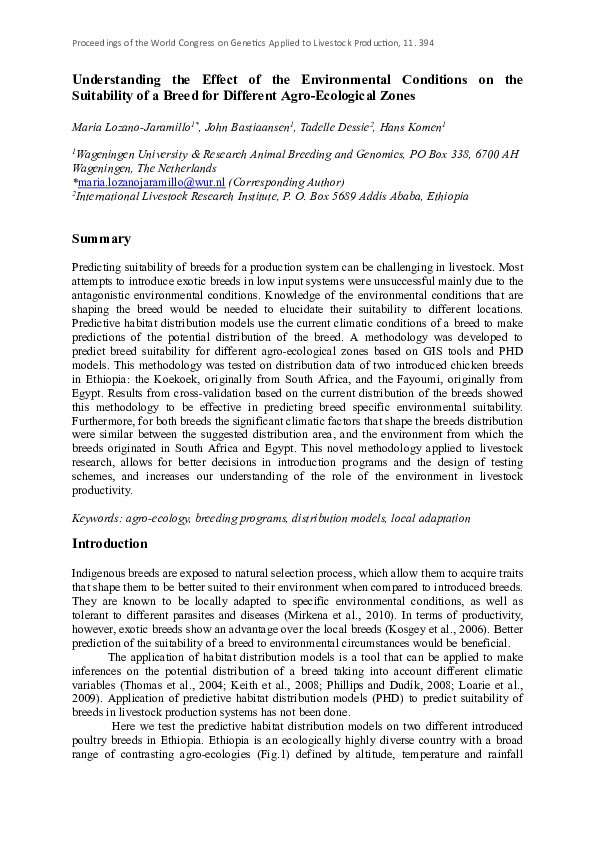 (PDF) Understanding the Effect of the Environmental Conditions on the ...