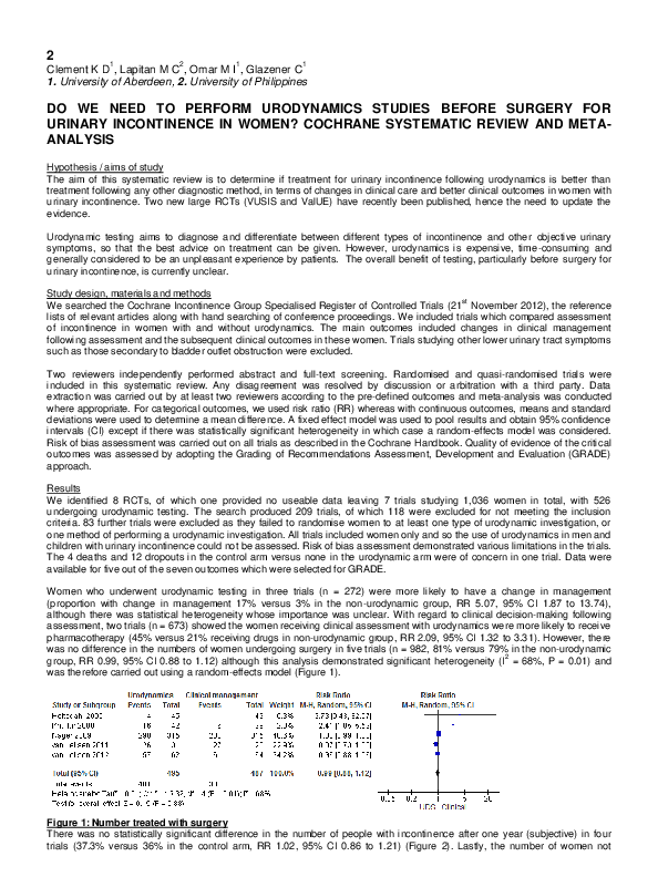 (PDF) Do we need to perform urodynamics studies before surgery for ...