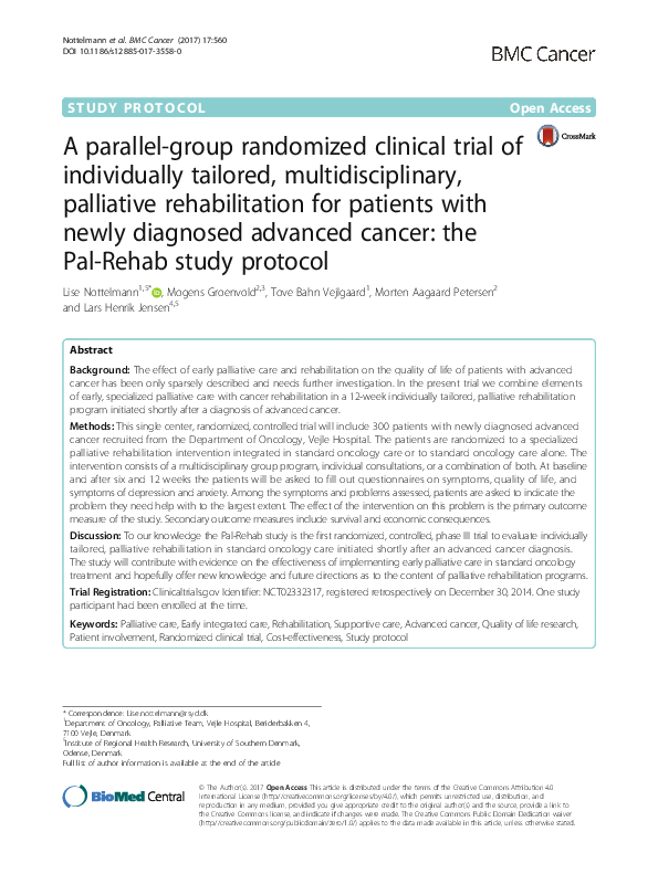 (PDF) A parallel-group randomized clinical trial of individually ...