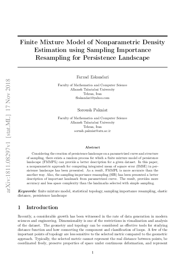 (PDF) Finite Mixture Model of Nonparametric Density Estimation using ...