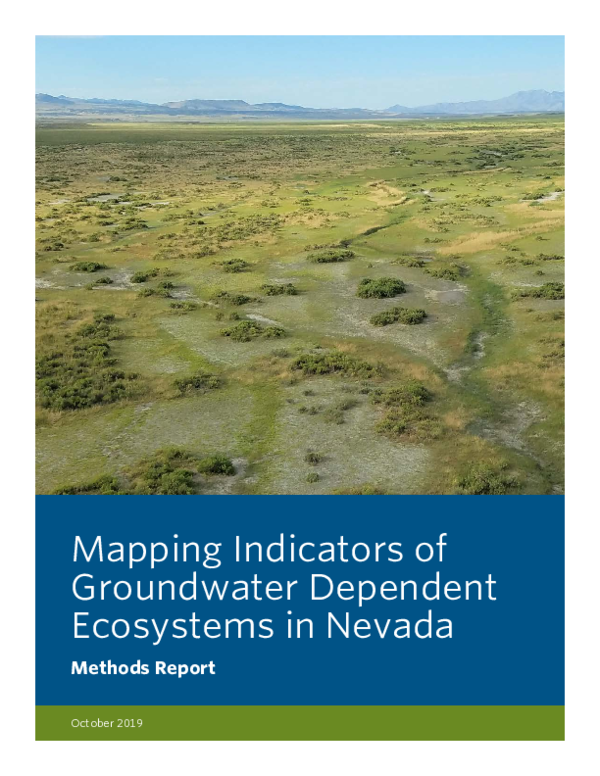 (PDF) Mapping indicators of groundwater dependent ecosystems in Nevada ...