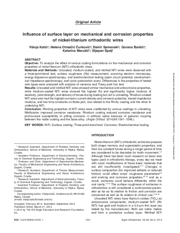 (PDF) Influence of surface layer on mechanical and corrosion properties ...