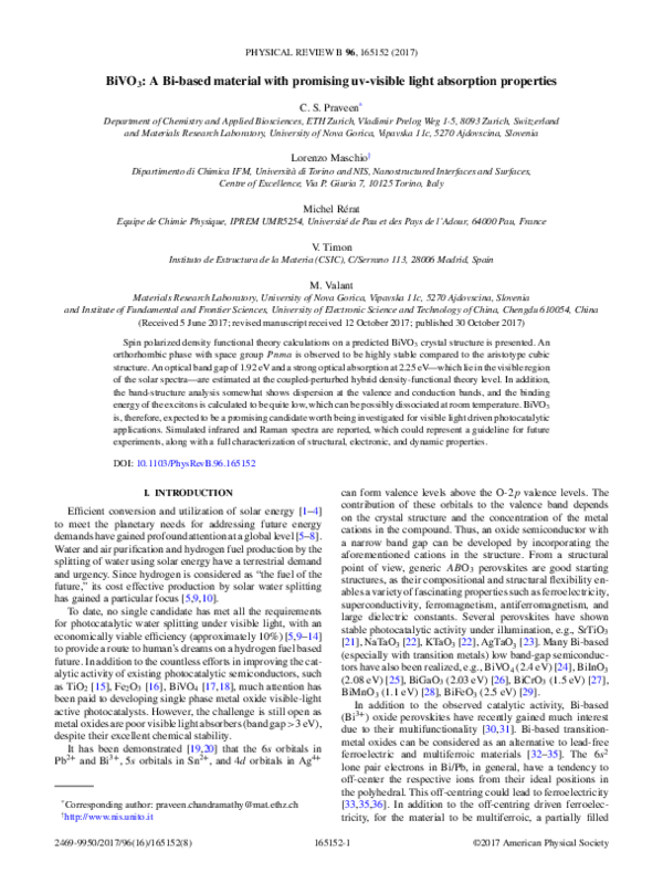 (PDF) BiVO3 : A Bi-based material with promising uv-visible light ...