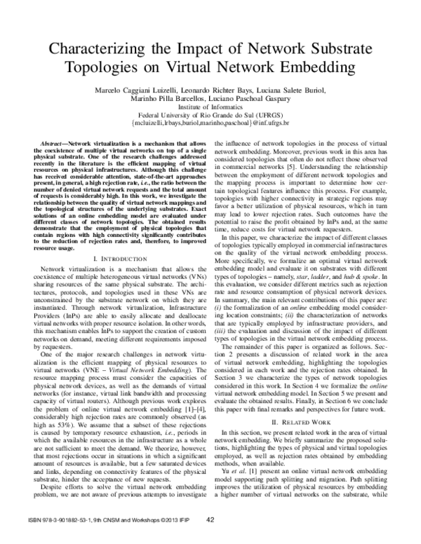 (PDF) Characterizing the impact of network substrate topologies on ...