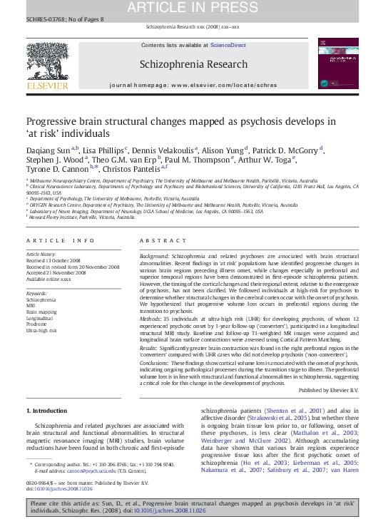 (PDF) Progressive brain structural changes mapped as psychosis develops ...