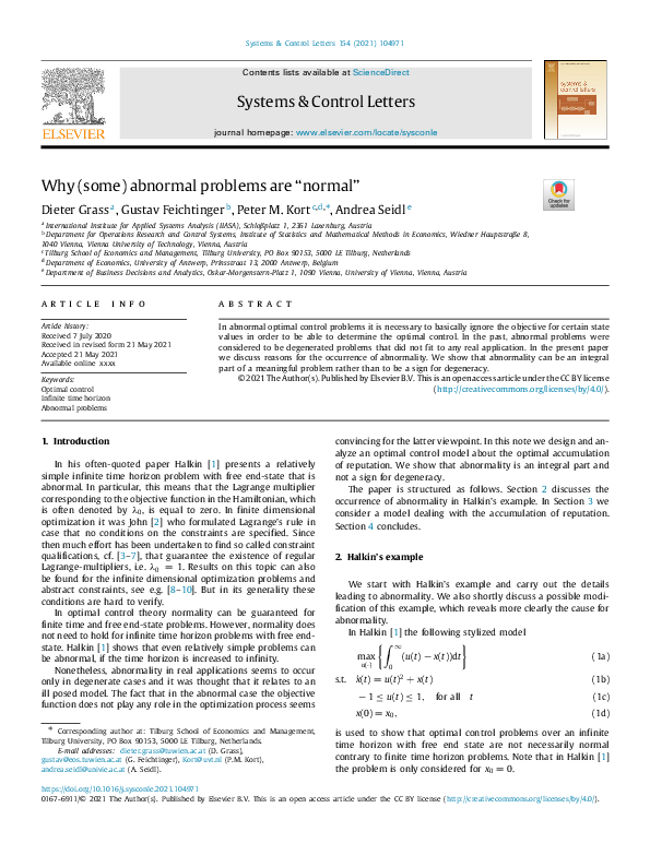(PDF) Why (some) abnormal problems are “normal”