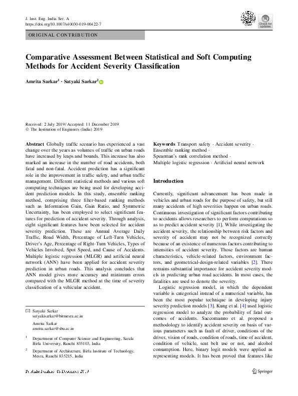 (PDF) Comparative Assessment Between Statistical and Soft Computing ...